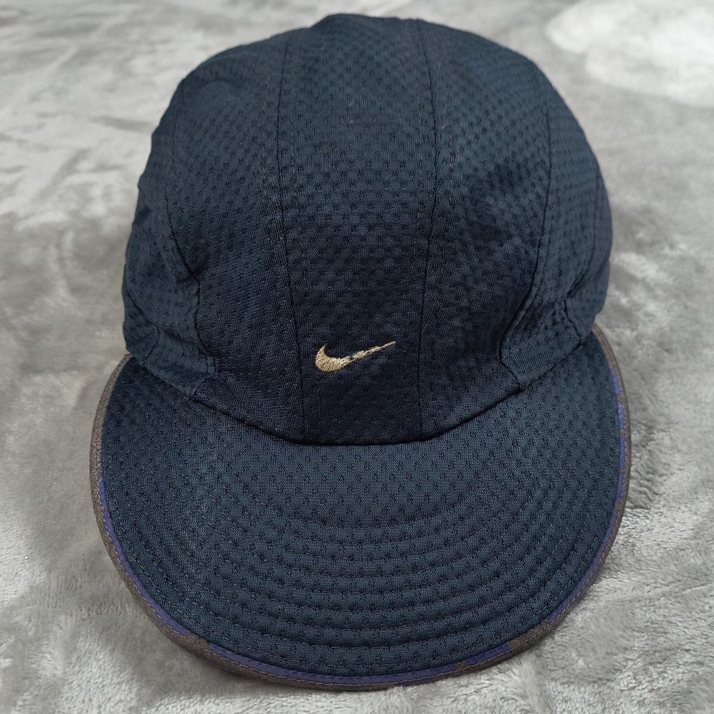 Vintage Nike Tailwind Hat 7 Panel Blue Mesh Mini Swoosh 90s Running Y2K Eminem‎